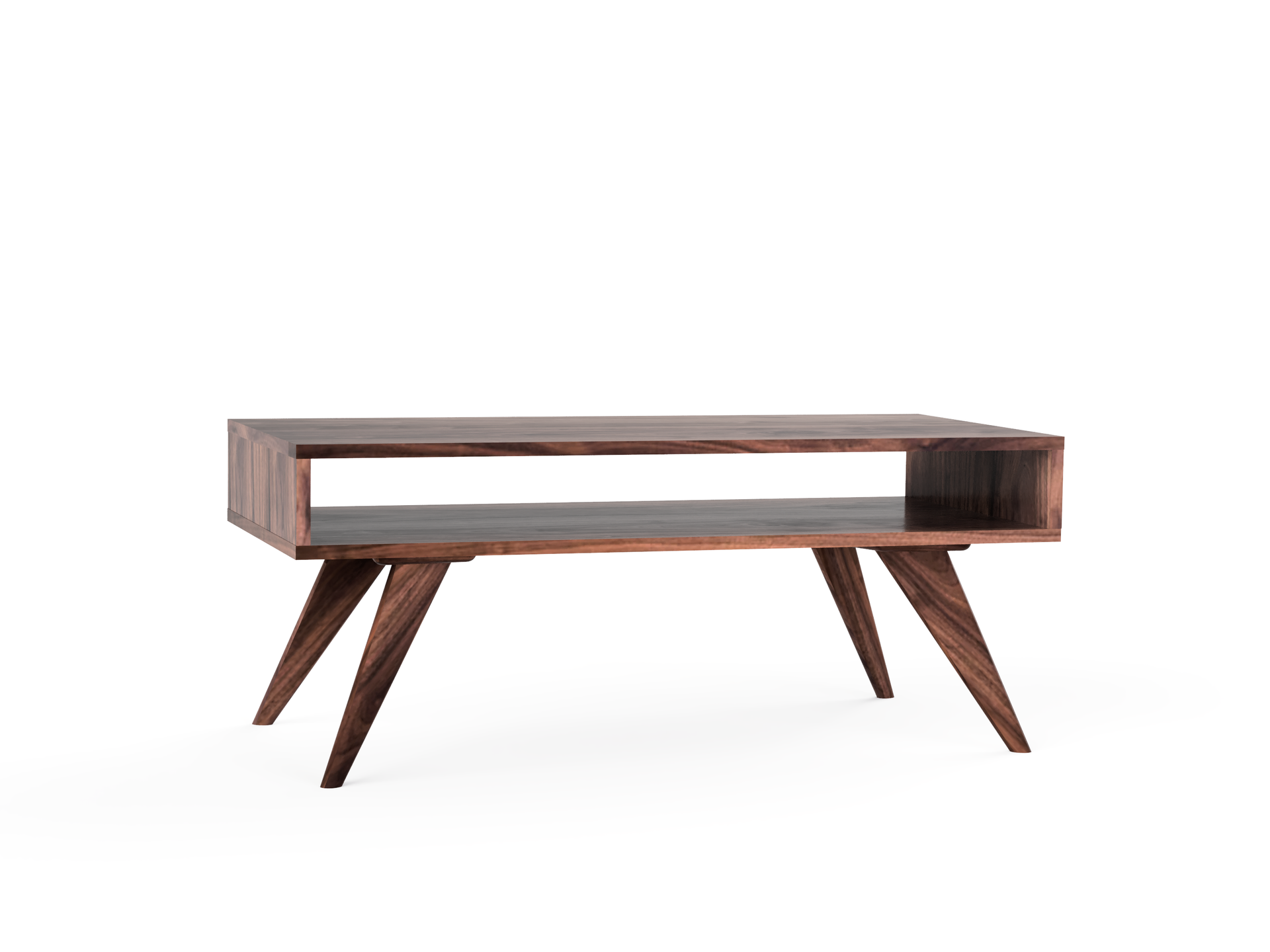 Modern Coffee Table - Mid-Century Modern, Solid Wood, Handmade