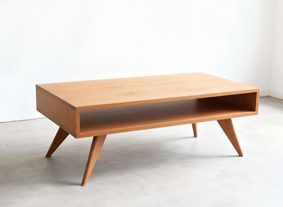 Modern Coffee Table - Mid-Century Modern, Solid Wood, Handmade- Cherry