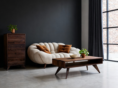 Modern Coffee Table - Mid-Century Modern, Solid Wood, Handmade- Walnut