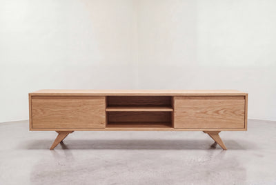 Solid White Oak Entertainment Console - Modern Collection | TY Fine Furniture