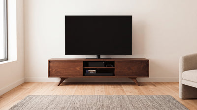 Modern Entertainment Console with Drawers - Solid Wood | OH