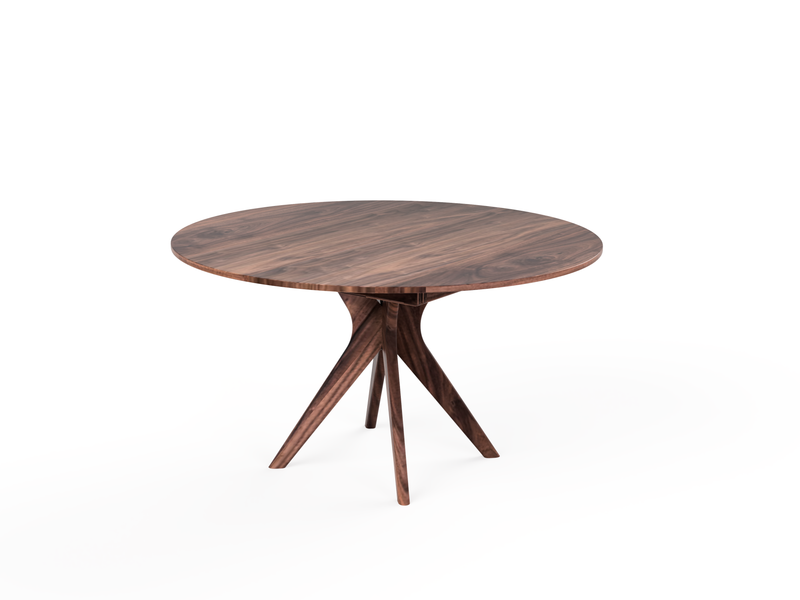 Strata Extendable Round Dining Dinette Table - Solid Wood Extension Dining Table