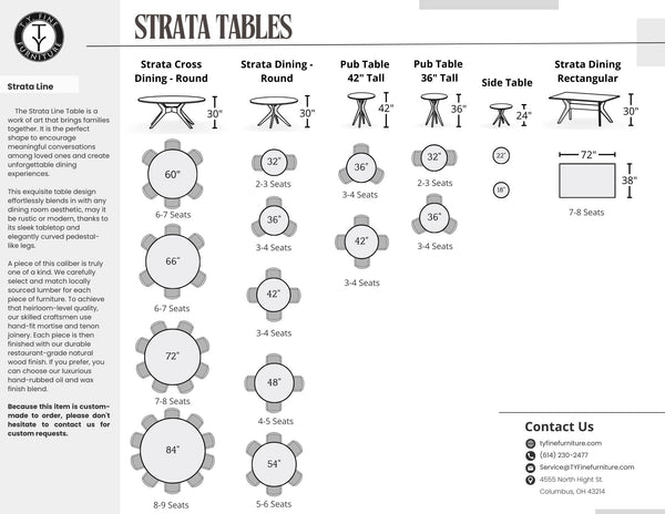 Strata Extendable Dining Table - Solid Wood Extension Dining Table