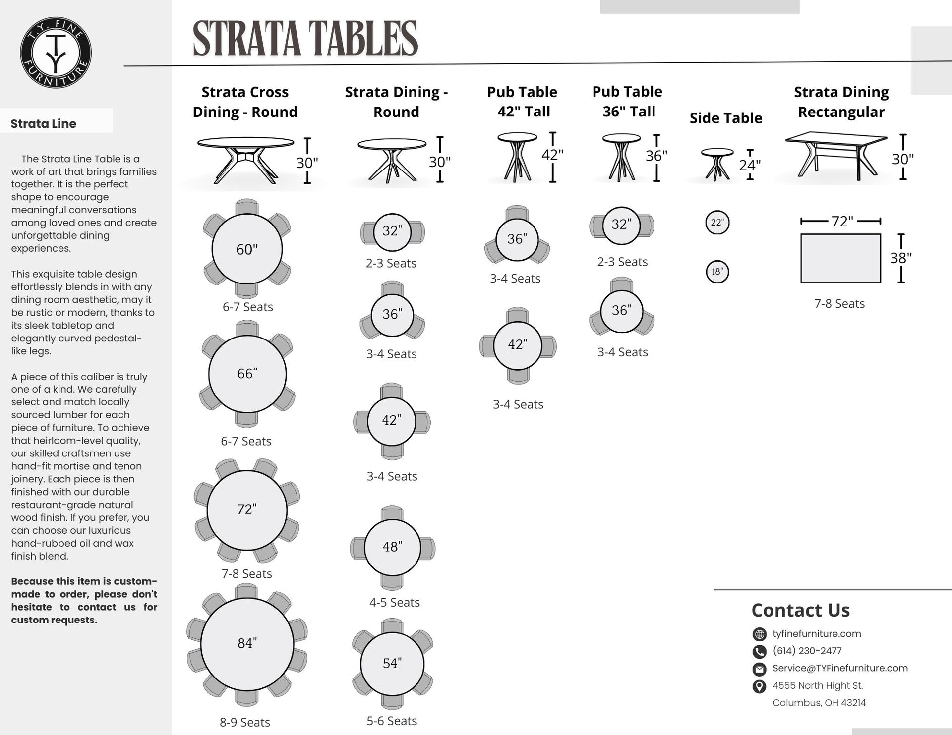 Seating Chart Dining Table Round Size Strata Round Dining Table