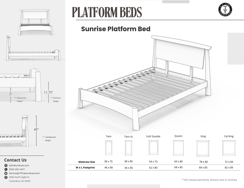 Sunrise Platform Bed - A Modern Platform Bed Frame