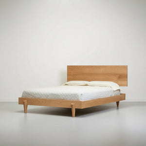 Apollo Platform Bed - Solid Wood Modern Bed Frame White Oak