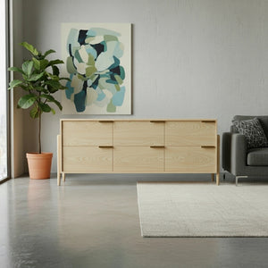 Apollo 6 Drawer Dresser - A Handcrafted, Mid-Century Modern Dresser Maple
