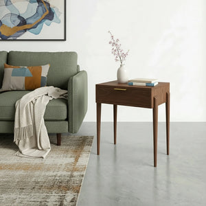 Apollo Solid Wood Side Table - Handcrafted in Columbus, Ohio - Walnut