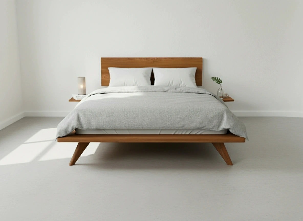 Atomic Platform Bed- Solid Wood Cherry