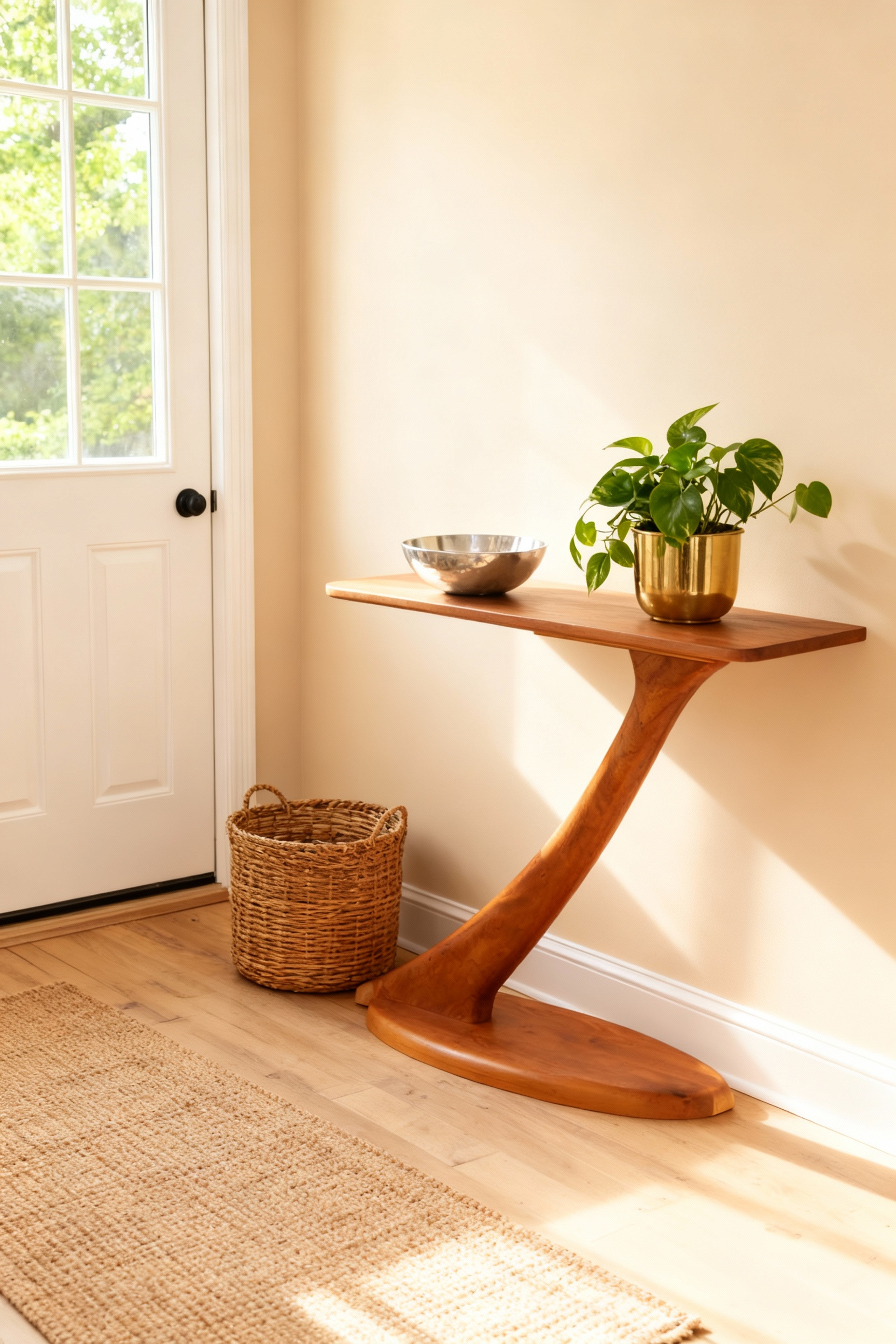 Cantilever Console Table - Cherry