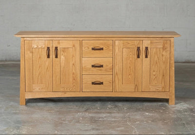 Enso Solid Wood Credenza, Buffet - Handmade - White Oak