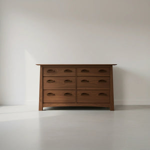 Enso 6/8-Drawer Dresser - Handmade Solid Wood Bedroom Chest | TY Fine Furniture Columbus- Walnut