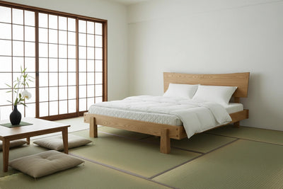 Horizon Platform Bed -Solid Wood White Oak