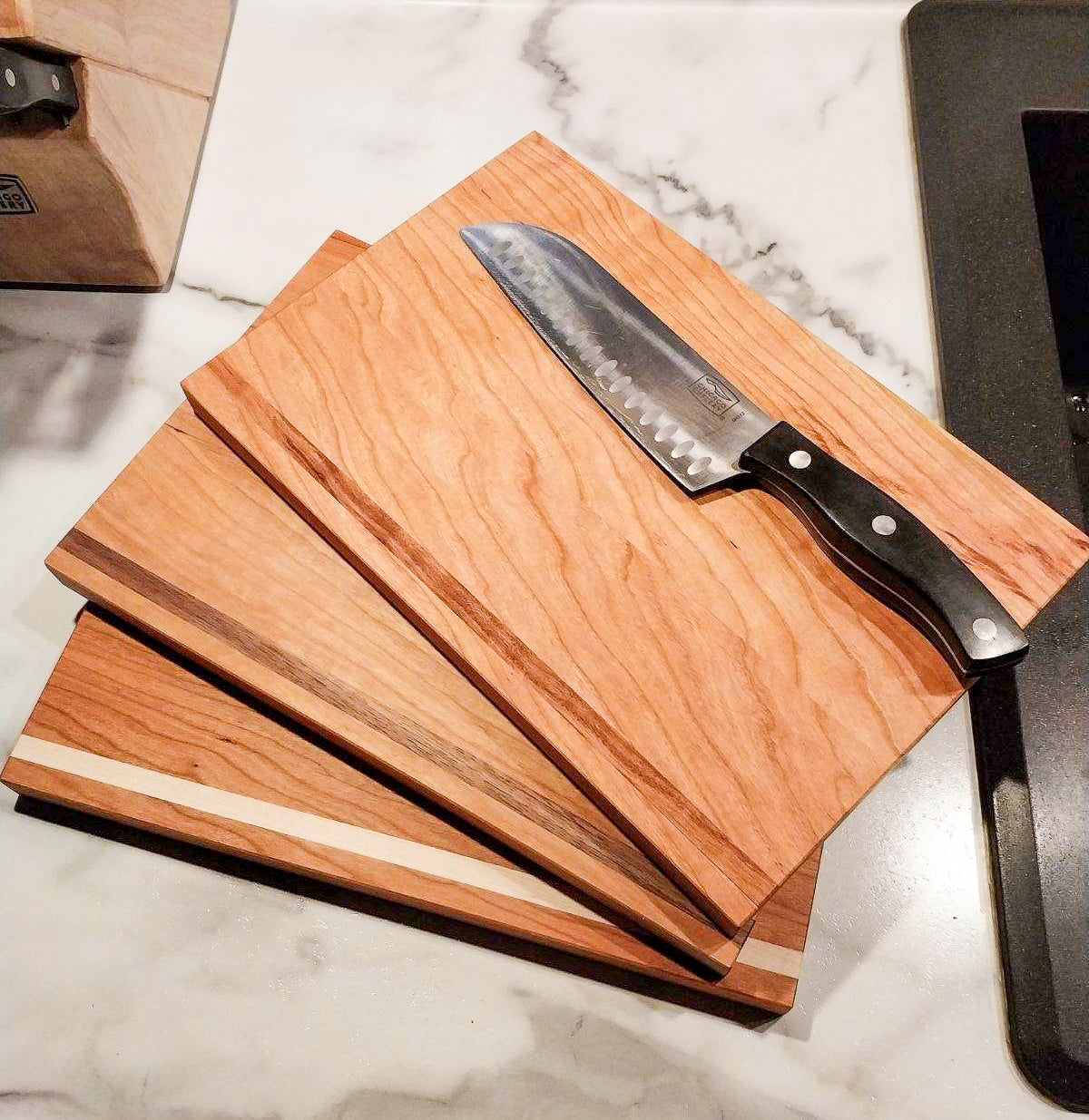 Handmade Hardwood Cutting Board Set