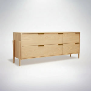 Apollo 6 Drawer Dresser - A Handcrafted, Mid-Century Modern Dresser Maple