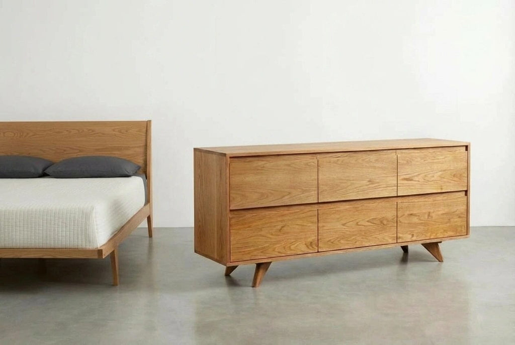Modern Mid-Century Dresser in White Oak - Solid Wood