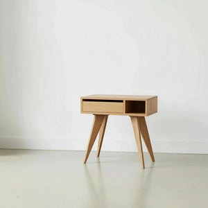 Mid-Century Modern Side Table - White Oak