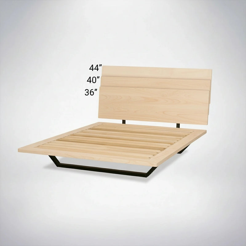Nelson Solid Oak Platform Bed Frame | American Hard Maple