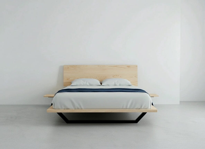 Nelson platform bed in solid hard maple