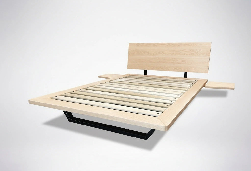 Nelson Solid Oak Platform Bed Frame | American Hard Maple