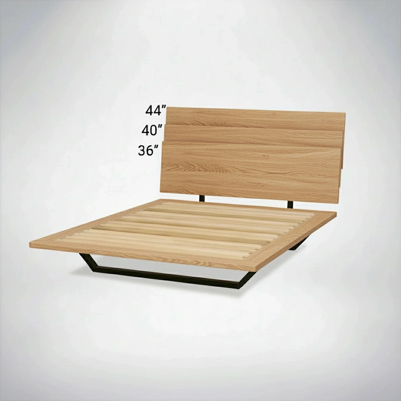Nelson Solid Oak Platform Bed Frame | American White Oak