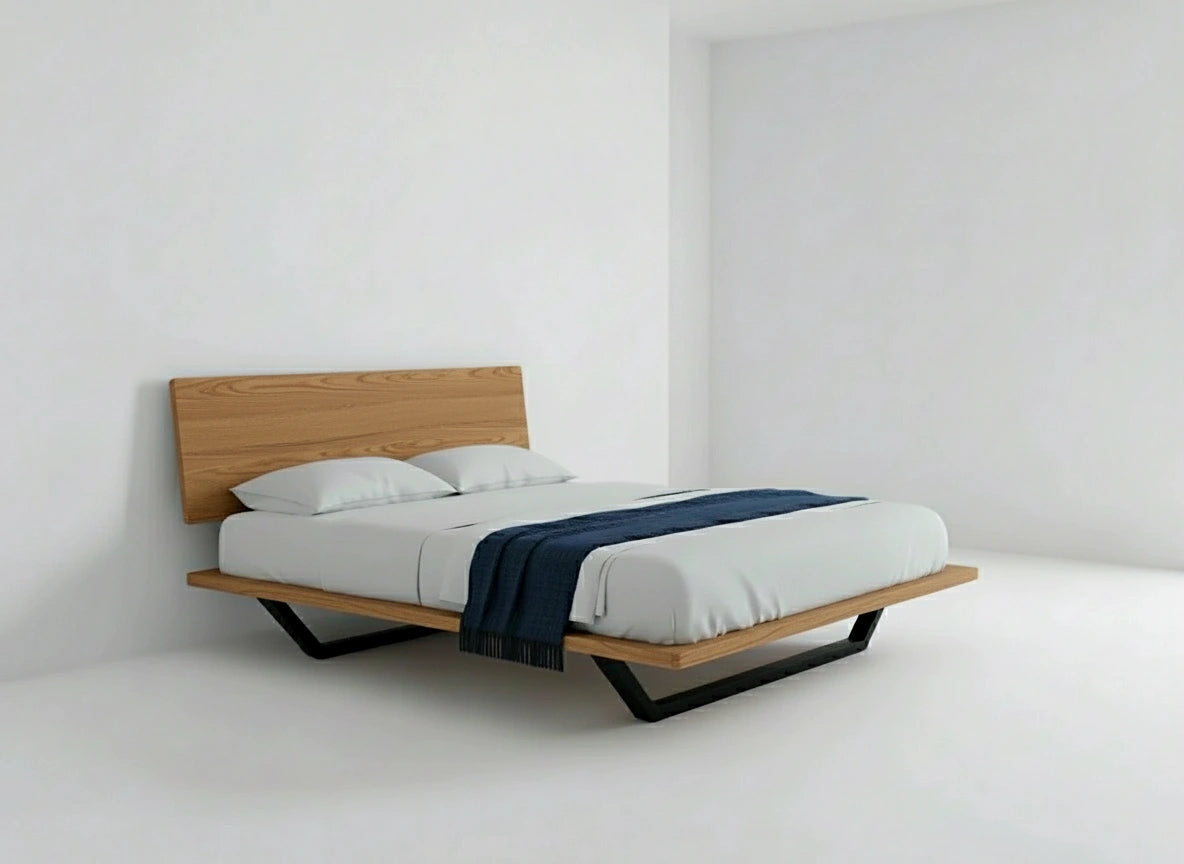 Nelson Solid Oak Platform Bed Frame | American White Oak
