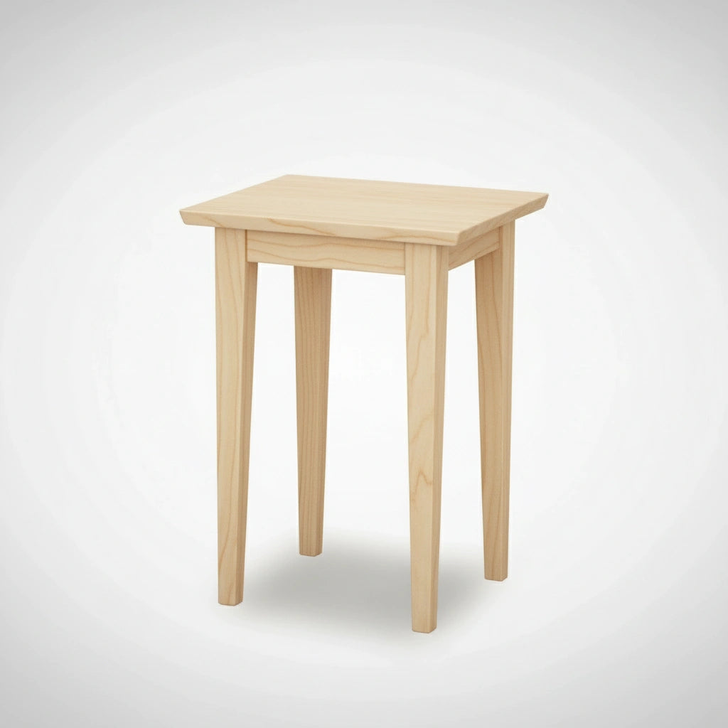 The TY Fine Furniture Shaker Side Table - Solid Wood Side Table or Nightstand in Cherry features a minimalist design with four straight legs and a square top, shown against a plain white background.