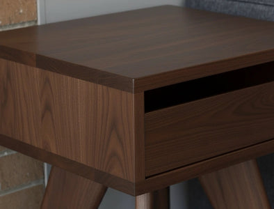 Modern Apartment Side Table - Walnut