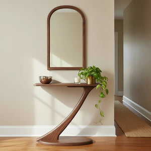 Cantilever Console Hall Table - Walnut