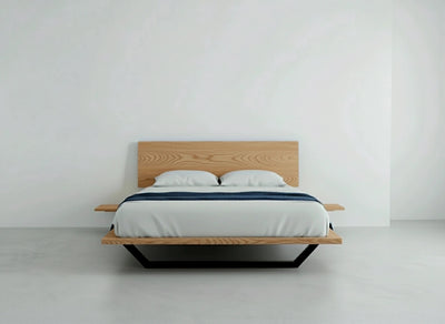 Nelson Solid Wood Platform Bed Frame | American White Oak