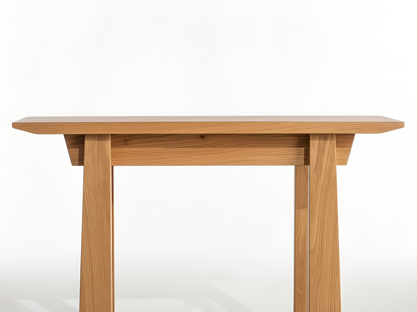 The Horizon Side Table Solid Wood - White Oak by TY Fine Furniture features a minimalist, Japanese-inspired design with a flat rectangular top and sturdy straight legs, handcrafted from solid white oak and shown against a plain white background.
