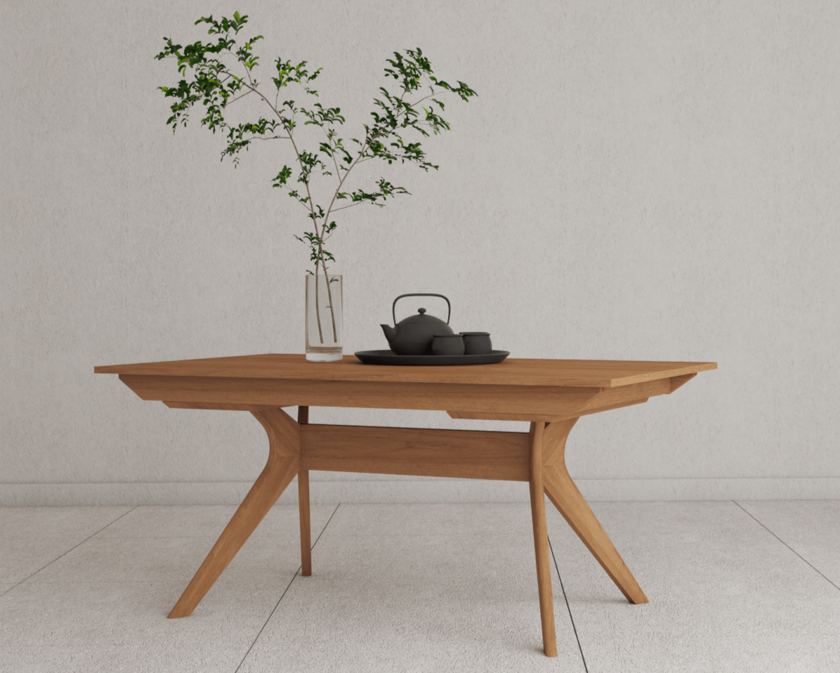Cherry solid wood table handcrafted in Ohio