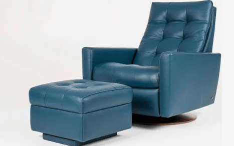 American Leather COMO Comfort Air Chair & Rocking Ottoman
