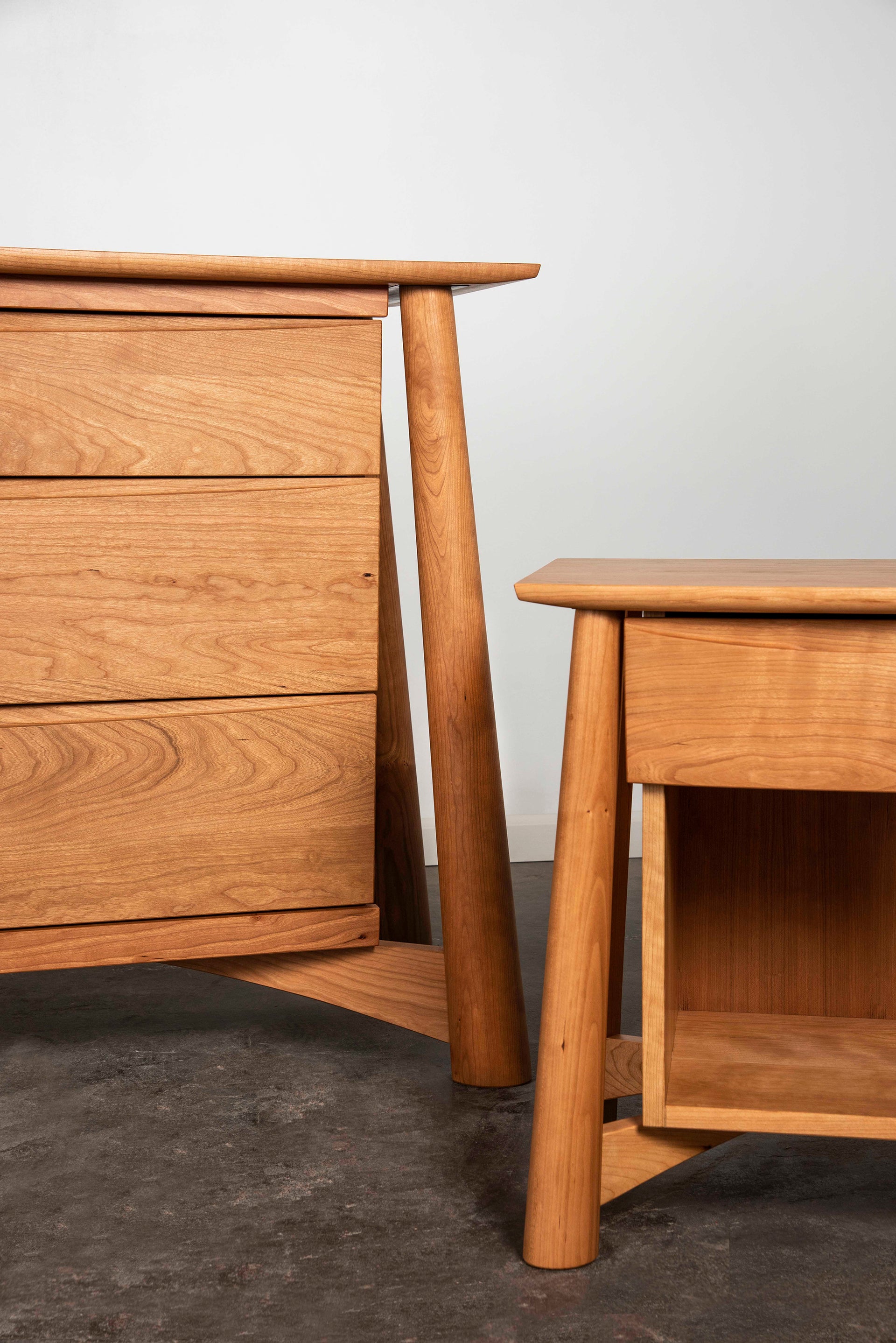 Sunrise dresser and its partner solid wood side table