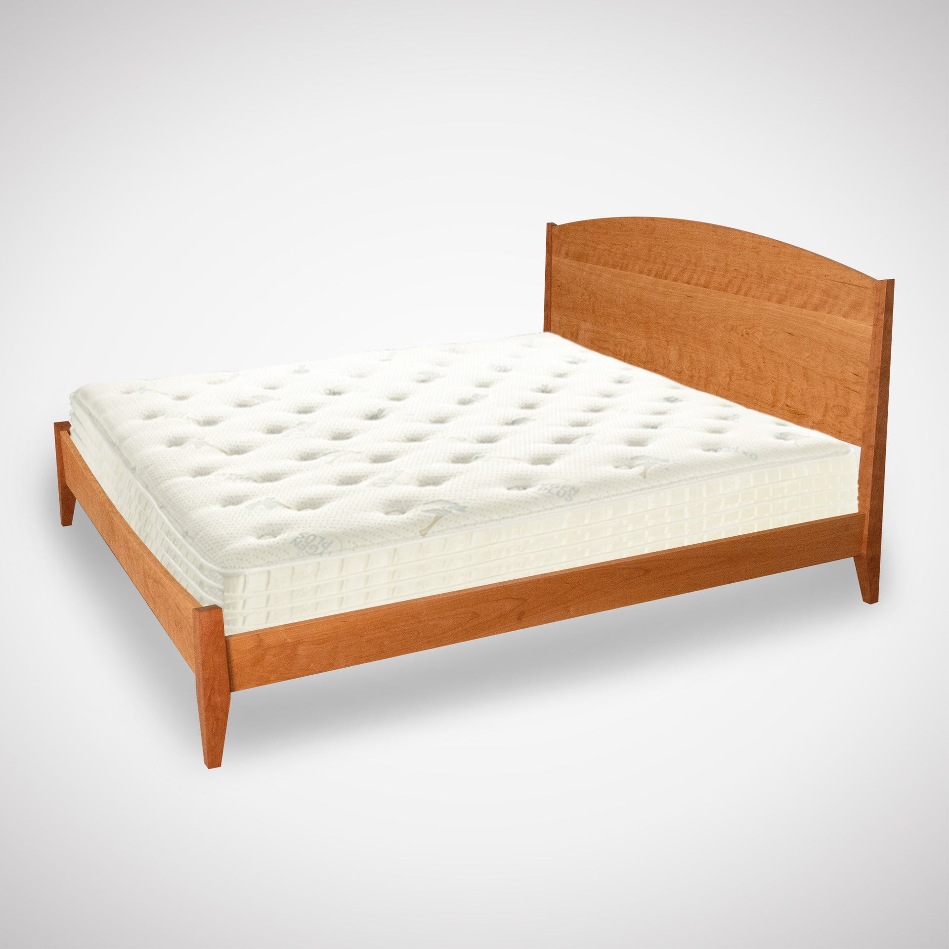 Solid wood bed frame crafted in Columbus, Ohio