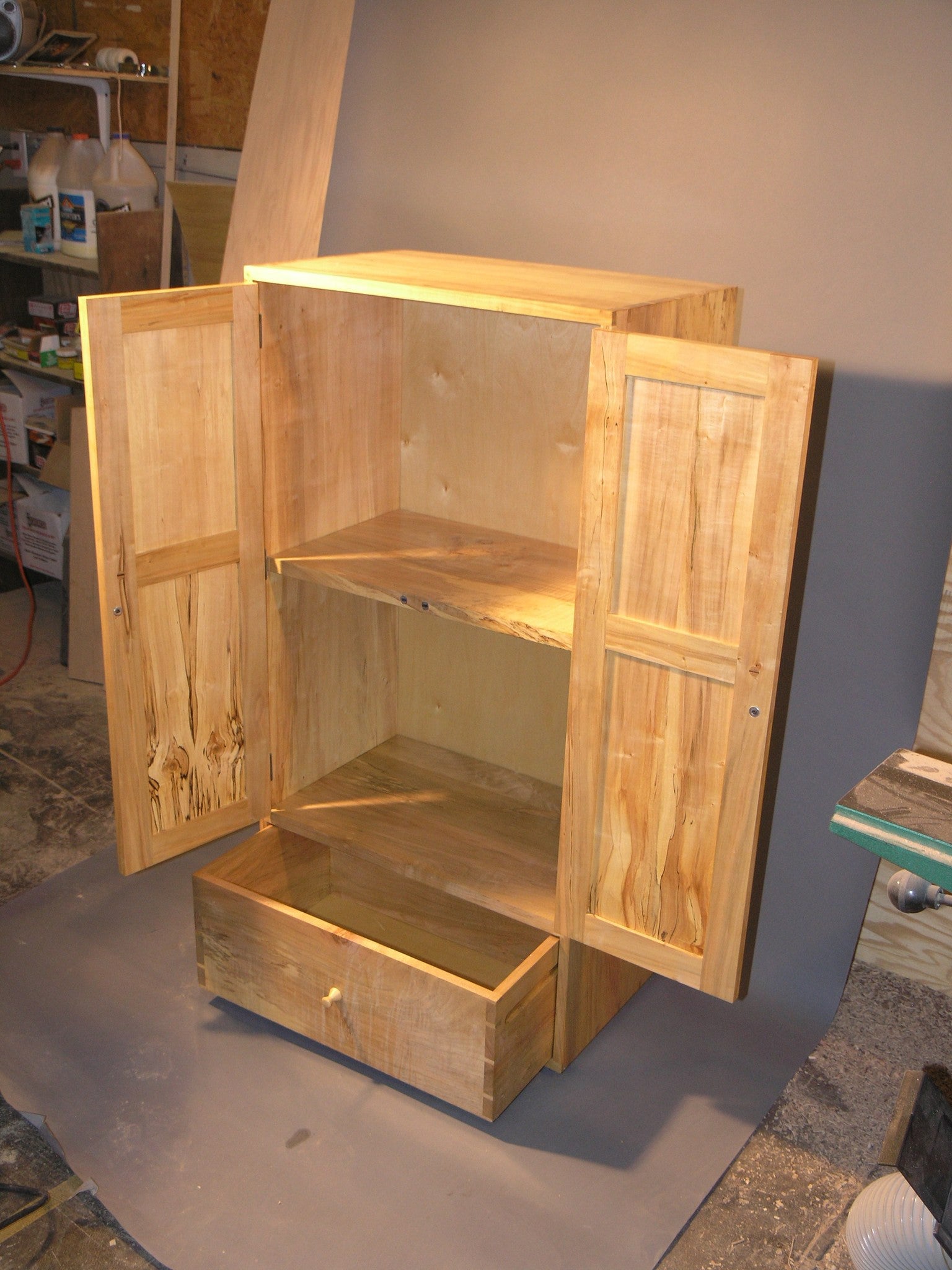 Custom Spalted Maple Cabinet