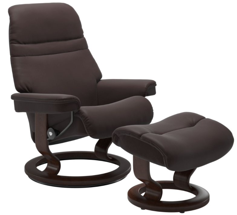 FLOOR SELL OFF - Stressless Sunrise Classic Chair and Ottoman - Large