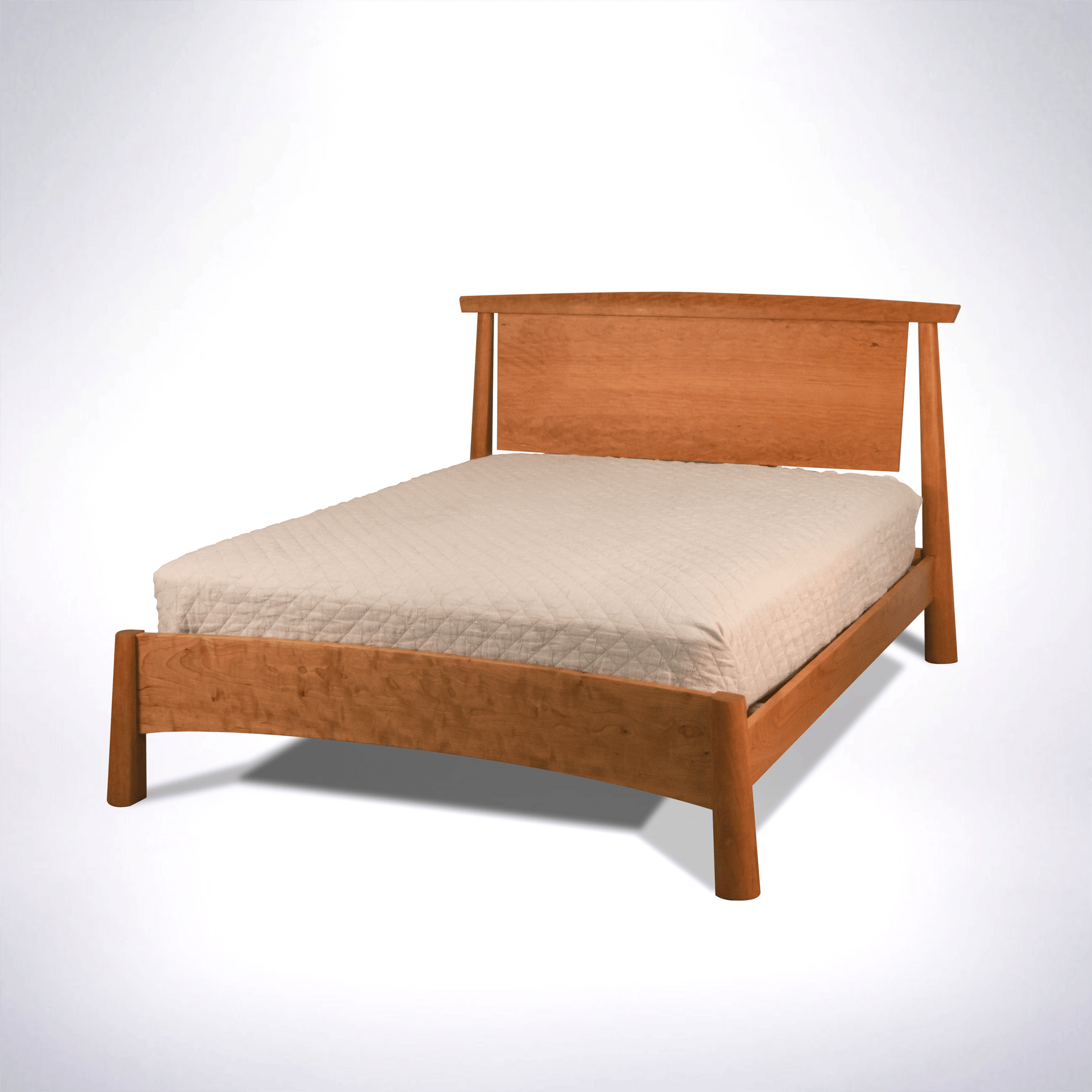 Solid wood platform bed, a modern bed frame, and an organic furniture