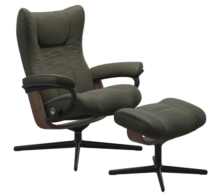 Stressless Wing Recliner with Ottoman