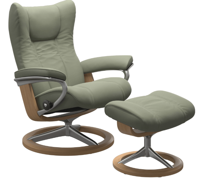 Stressless Wing Recliner with Ottoman