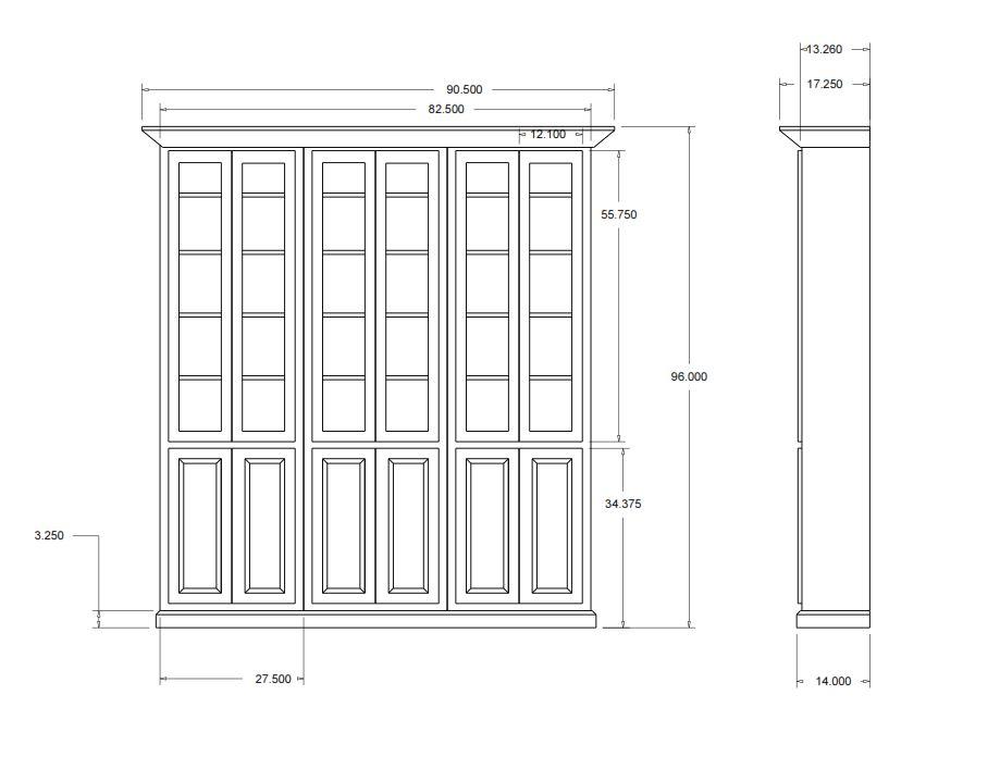 Custom Built In Bookcases