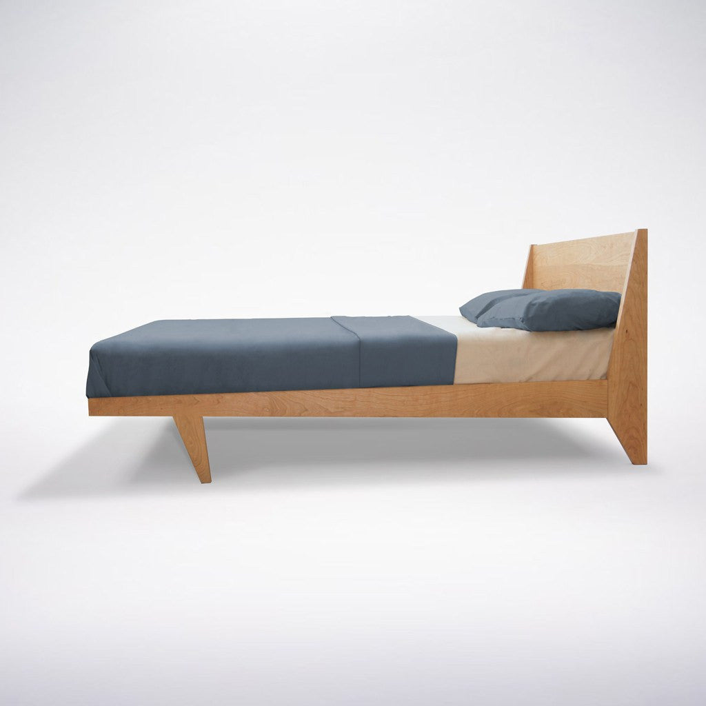 Mid Century Modern Platform bed Solid wood Cherry