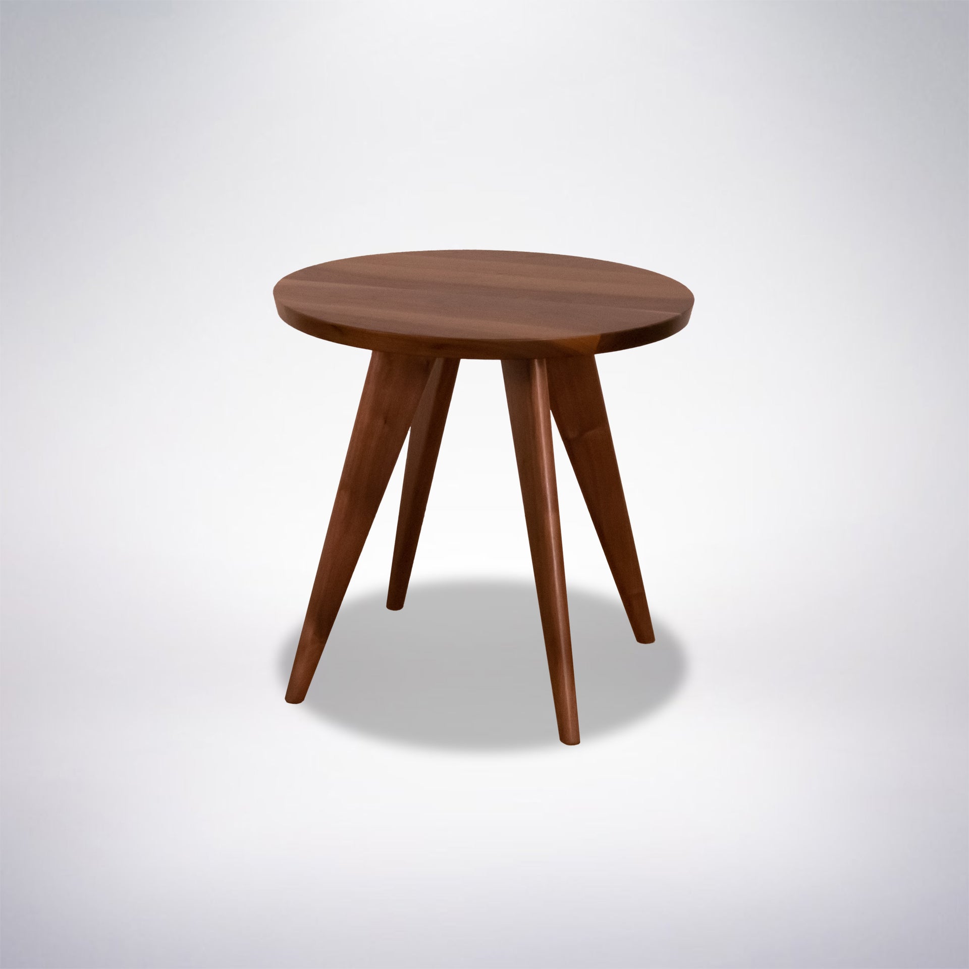 Solid walnut side table built in Columbus, Ohio